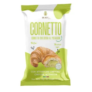 Cornetto ripieno con crema al pistacchio