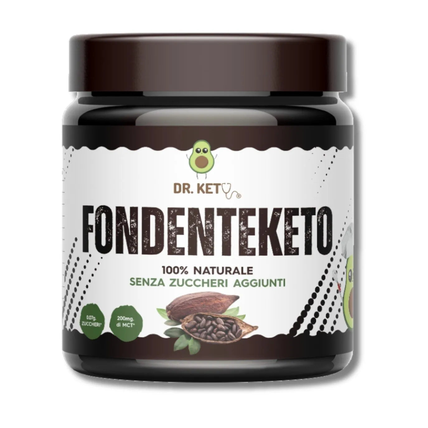 Crema al cioccolato fondente Fondenteketo – 250gr.